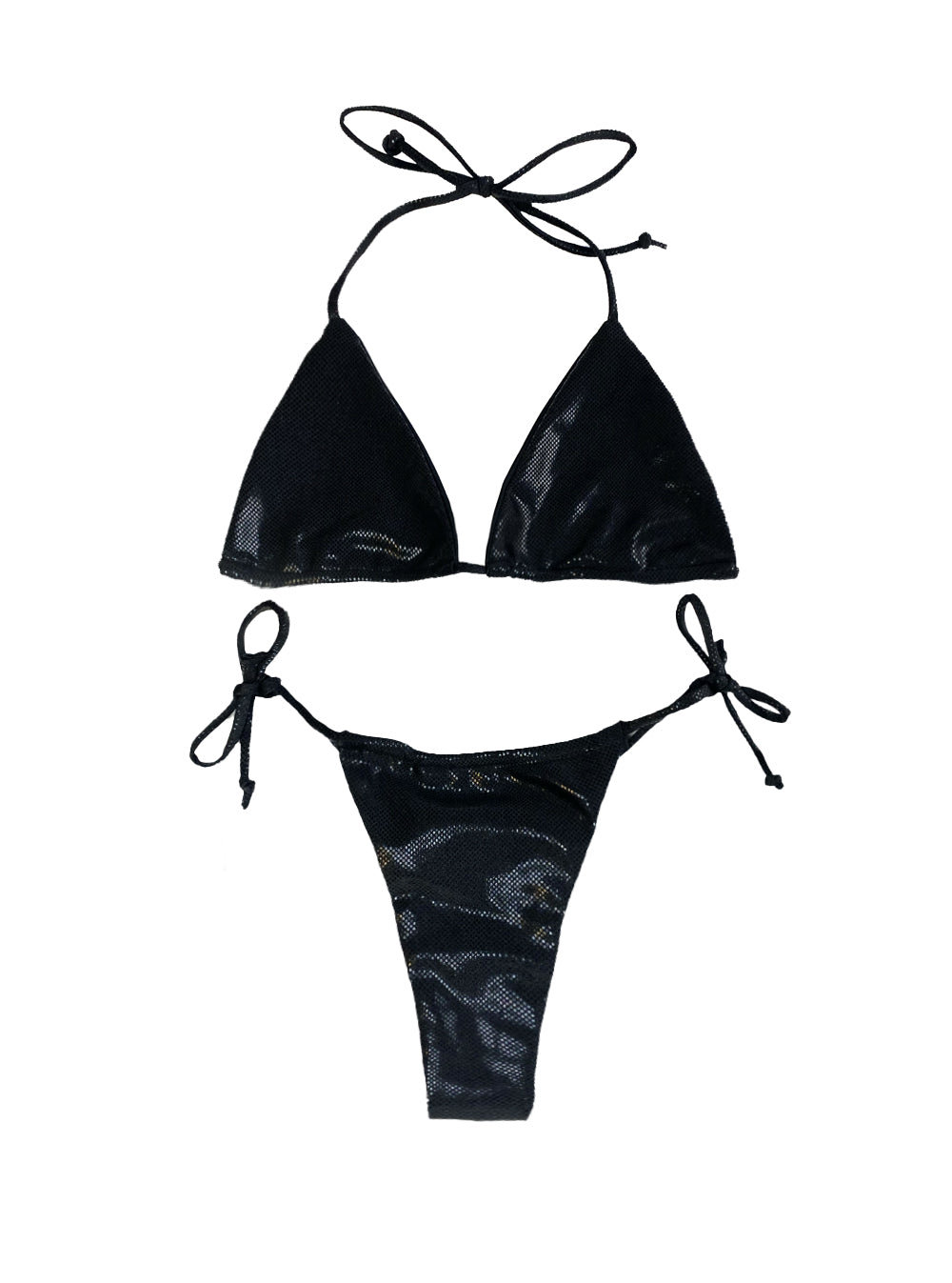 Melva String Bikini Swimsuit - Black – Pomkin