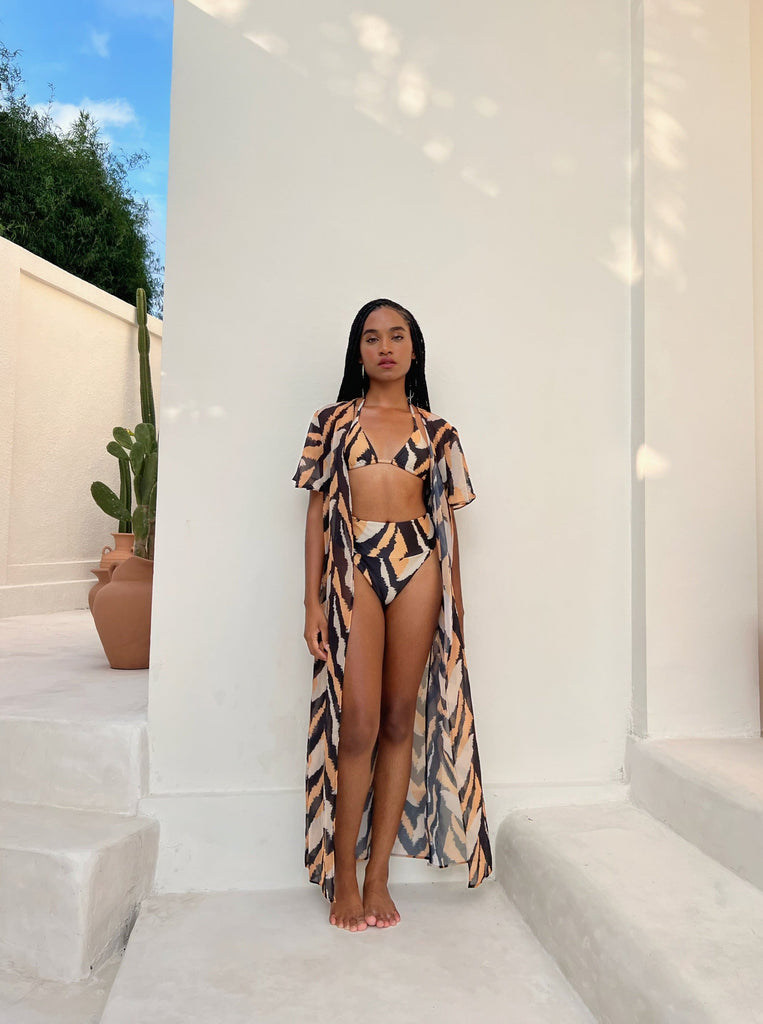 High waist swimsuit bottom bikini luxury afro inspired african tribal