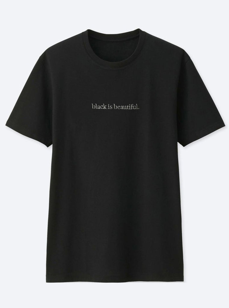 "Black is Beautiful" short sleeve unisex t-shirt with embroidered "black is beautiful" design. 100% cotton. Imported Men womens black history melanin tshirt quotes black women black men afrolatino support black movement white tshirt black t-shirt black owned woman owned latino owned