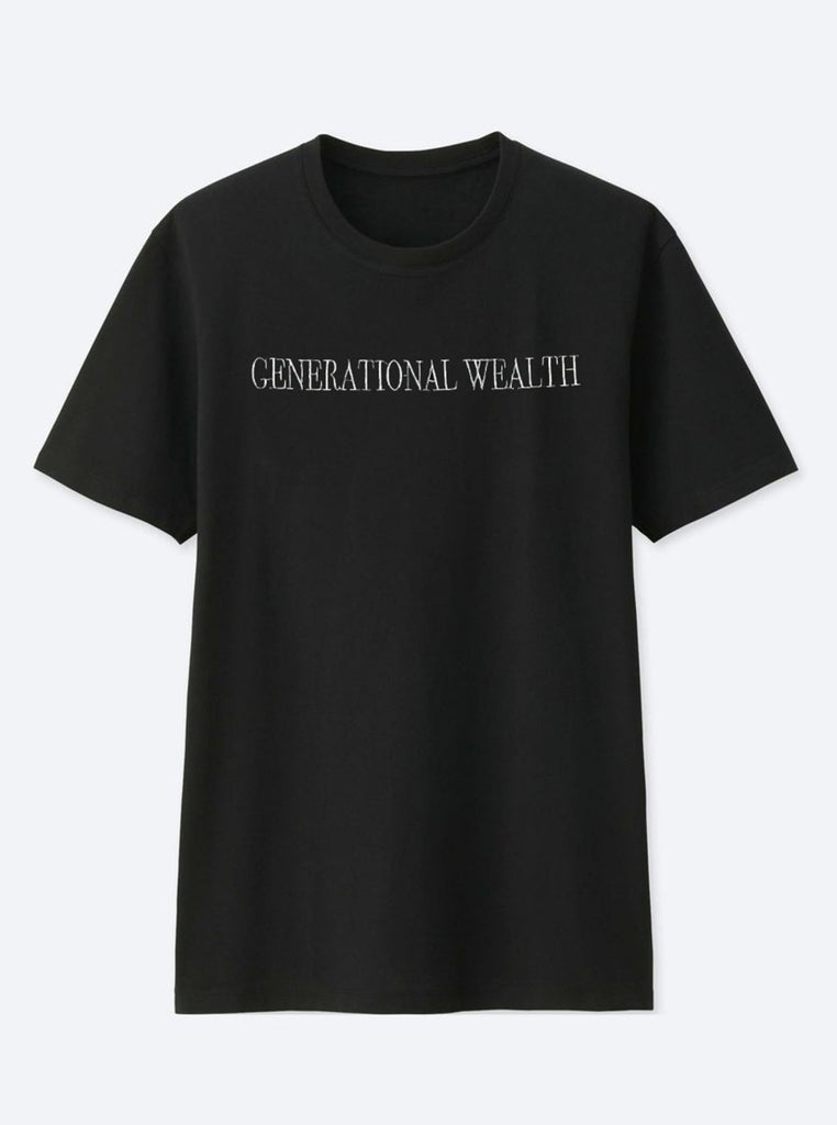 Short sleeve unisex t-shirt with embroidered "Generational Wealth" design. 100% cotton. Imported Men womens black history melanin tshirt quotes black women black men afrolatino support black movement white tshirt black t-shirt black owned woman owned latino owned financial assests finance first generation